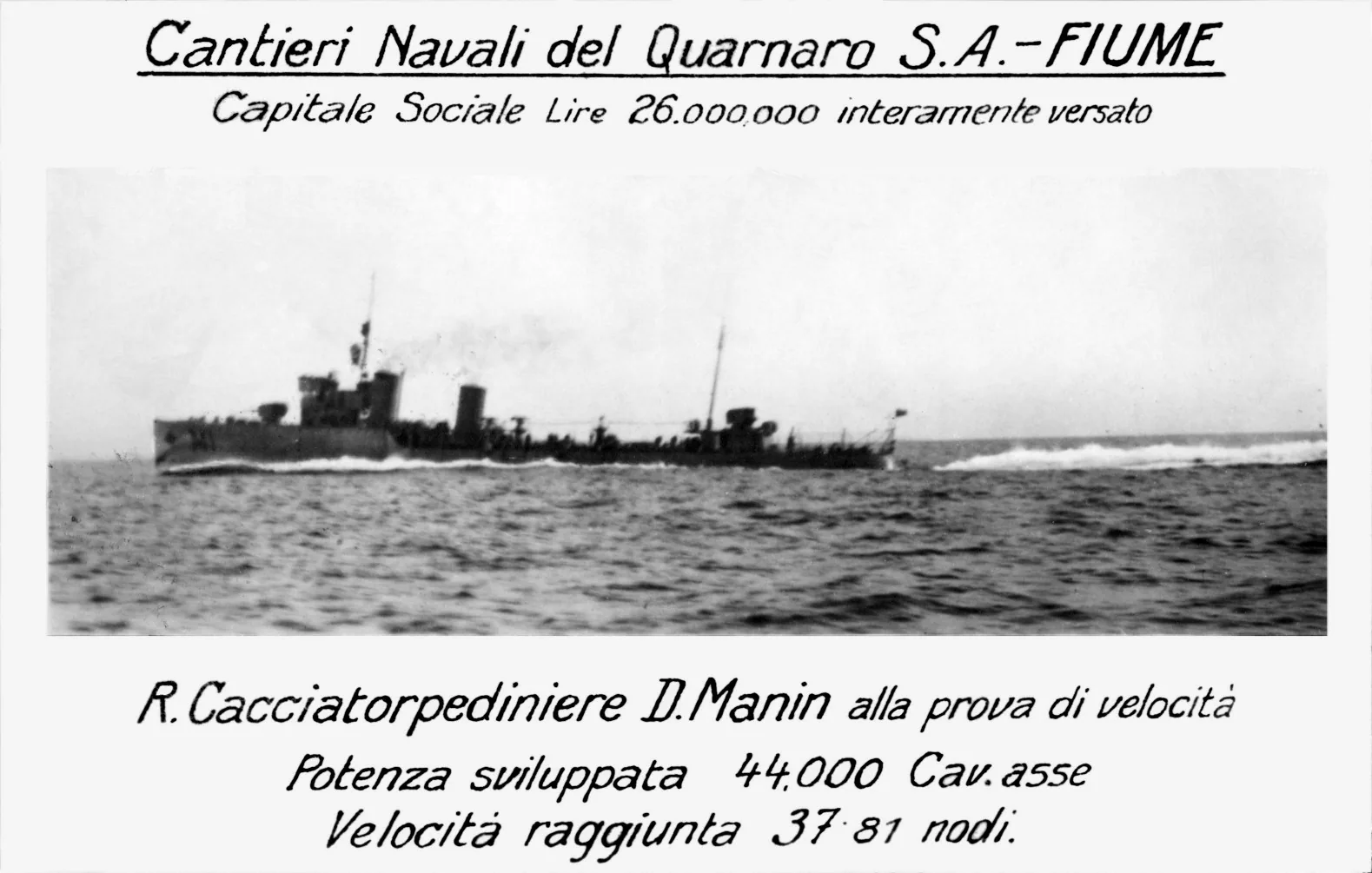 Italian destroyer Daniele Manin